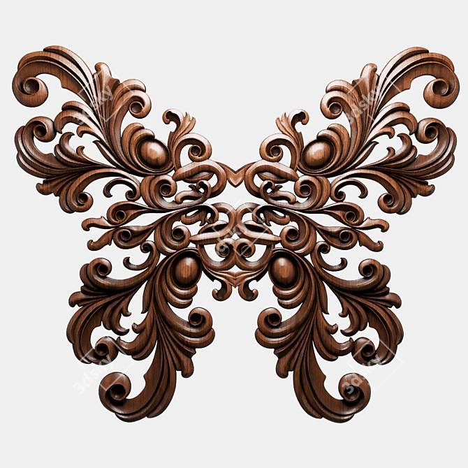 Butterfly Wood CNC Model 3D model image 1