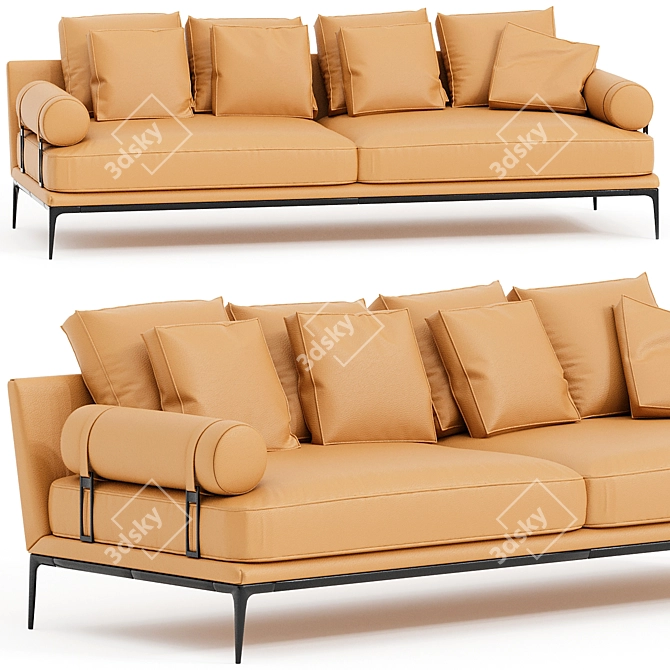 Stylish B&B Atoll Sofa 3D model image 1