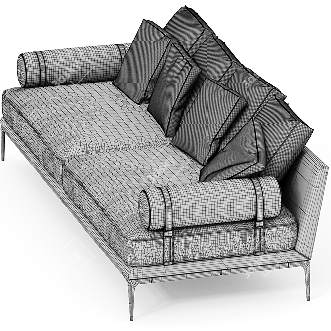 Stylish B&B Atoll Sofa 3D model image 3