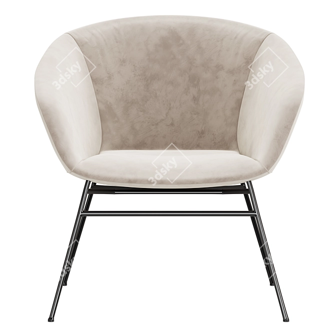Modern Upholstered Armchair Love (Translations available) 3D model image 2