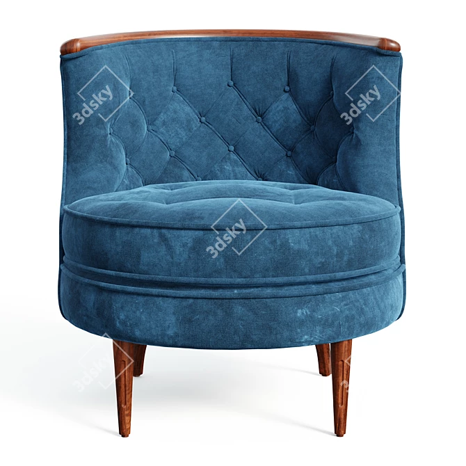 Midcentury-Inspired Bixby Lounge Chair 3D model image 2