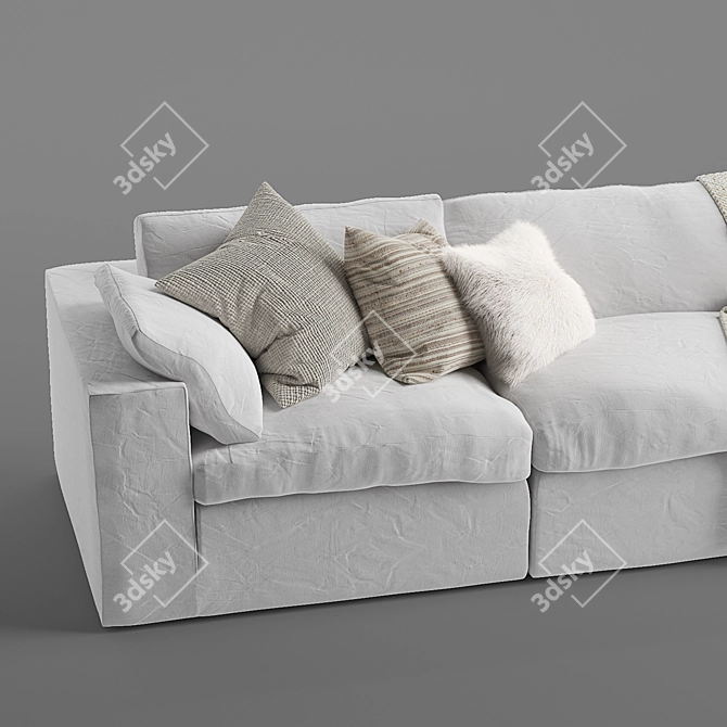 Modern Mateo Modular Sofa 3D model image 4