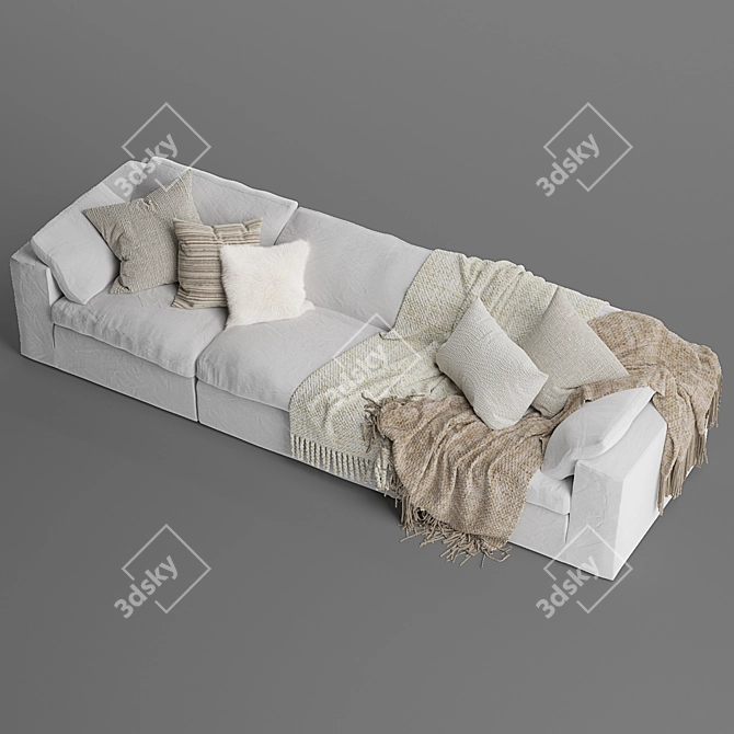 Modern Mateo Modular Sofa 3D model image 5