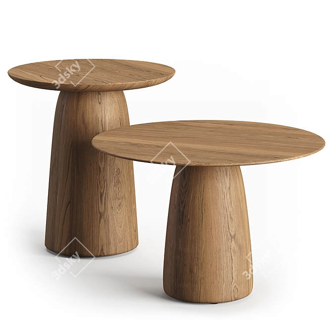 Teak Dunes Tables Tribù 3D model image 1