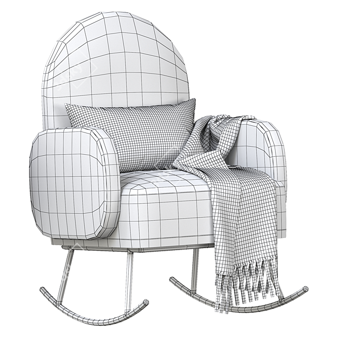 Modern Nursery Works Rocker Chair 3D model image 6