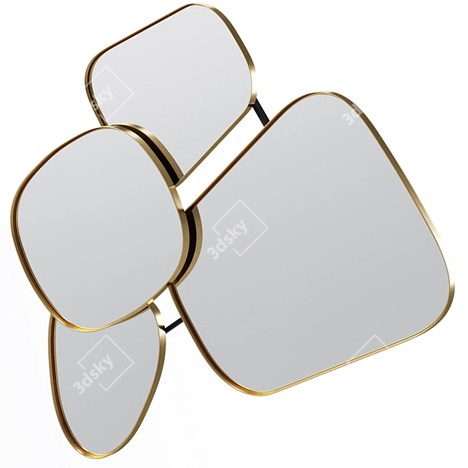 Modern Geometric Mirror Shapes Design 3D model image 1