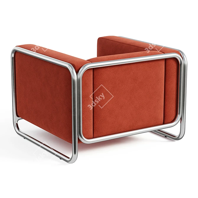 Modern Upholstered Arm Chair 3D model image 3