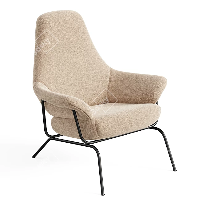 Hai Lounge Chair: Modern Elegance 3D model image 1