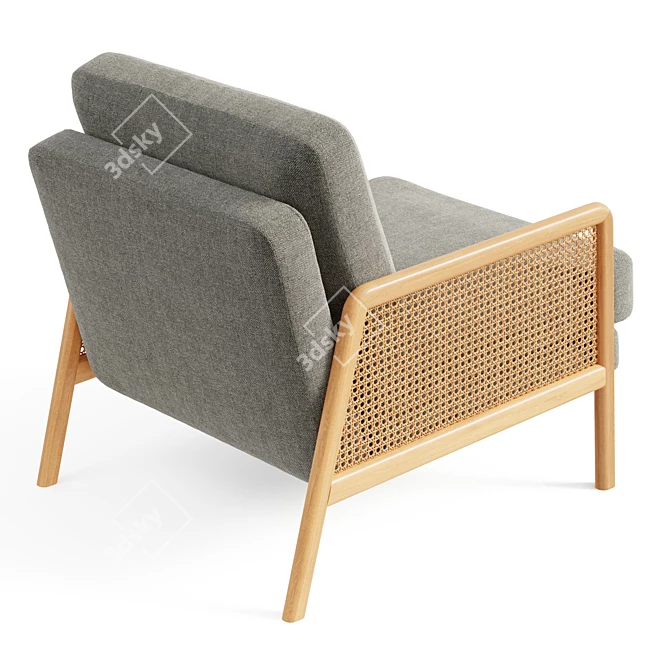 Cane Accent Armchair | Design Your Own 3D model image 2