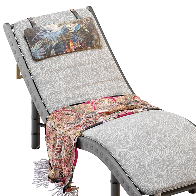 Etro Home Menfi Chaise: Luxury Lounger 3D model image 4