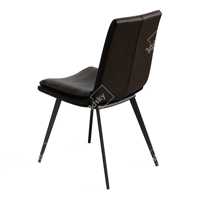 Carbon Faux Leather Dining Chairs 3D model image 3
