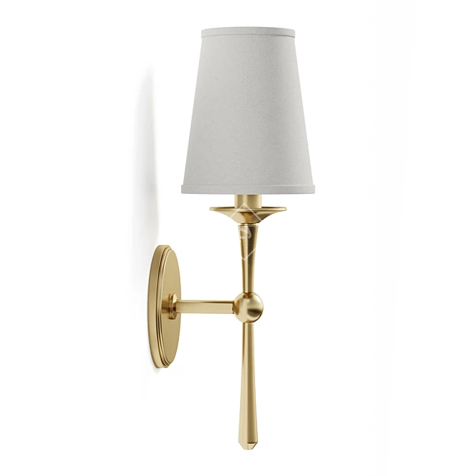 Elegant Modern Candle Wall Sconce 3D model image 3