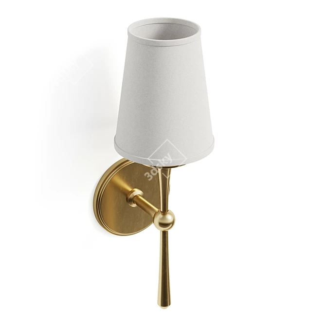 Elegant Modern Candle Wall Sconce 3D model image 4