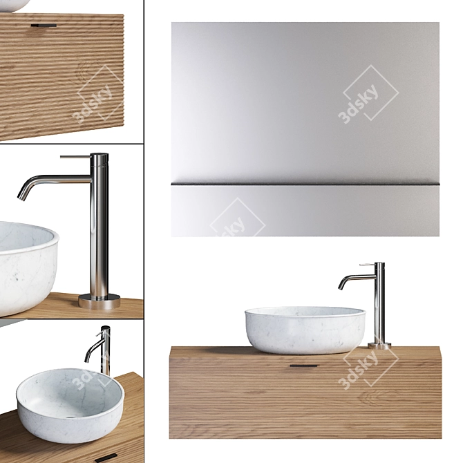 Grate Prime Bathroom Furniture Set 3D model image 11
