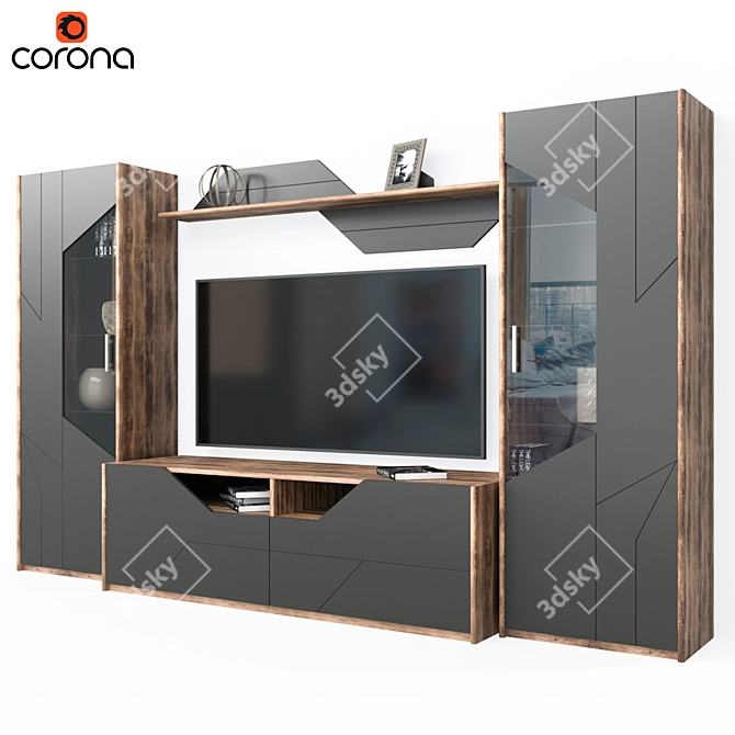 Astorias Modern Living Room Cabinet 3D model image 2