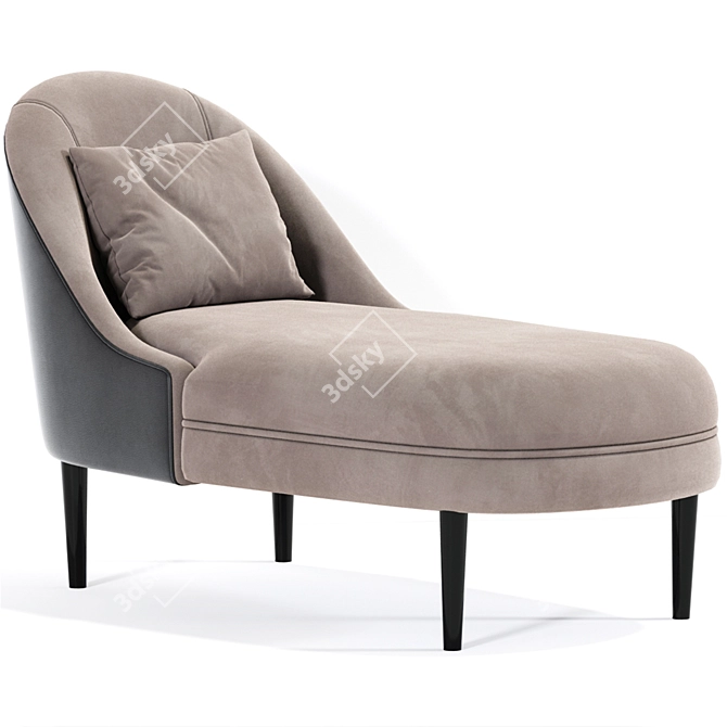 Stylish Bella Chaise Lounge 3D model image 2