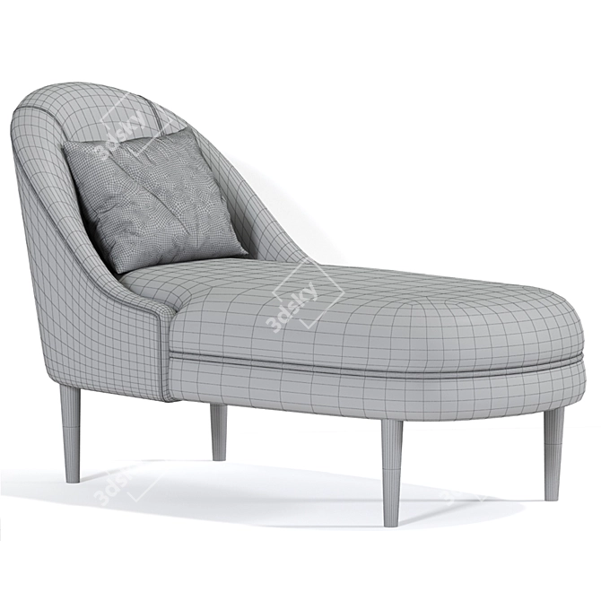 Stylish Bella Chaise Lounge 3D model image 3