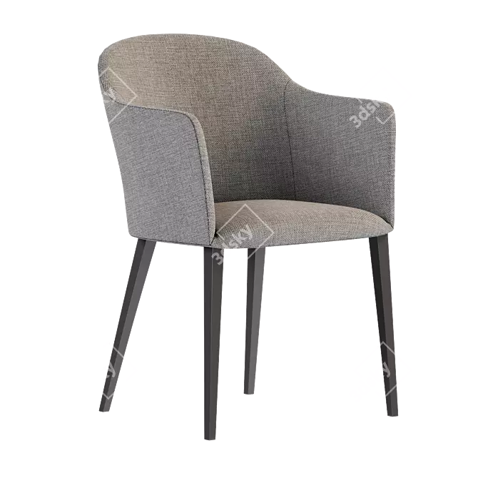 Elegant Grace Chair by Porada 3D model image 1