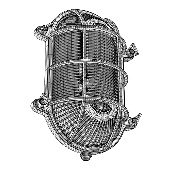 Solid Brass Weatherproof Oval Light 3D model image 6
