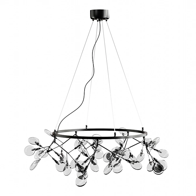 Crystal Lux LED Black Pendant 3D model image 1