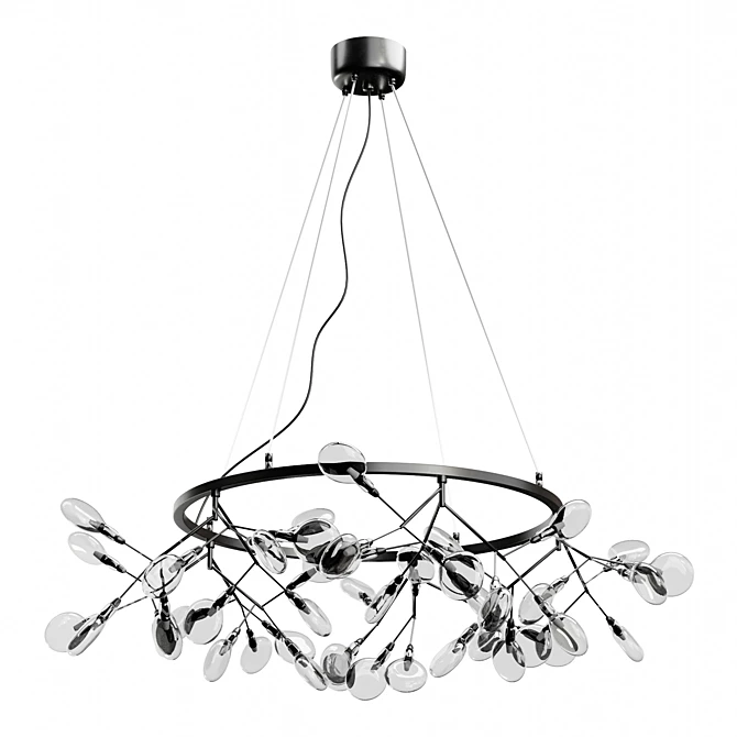 Crystal Lux LED Black Pendant 3D model image 3