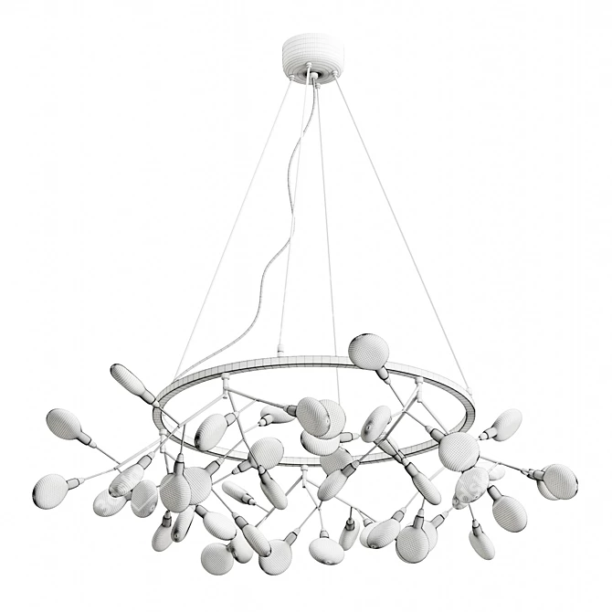 Crystal Lux LED Black Pendant 3D model image 6