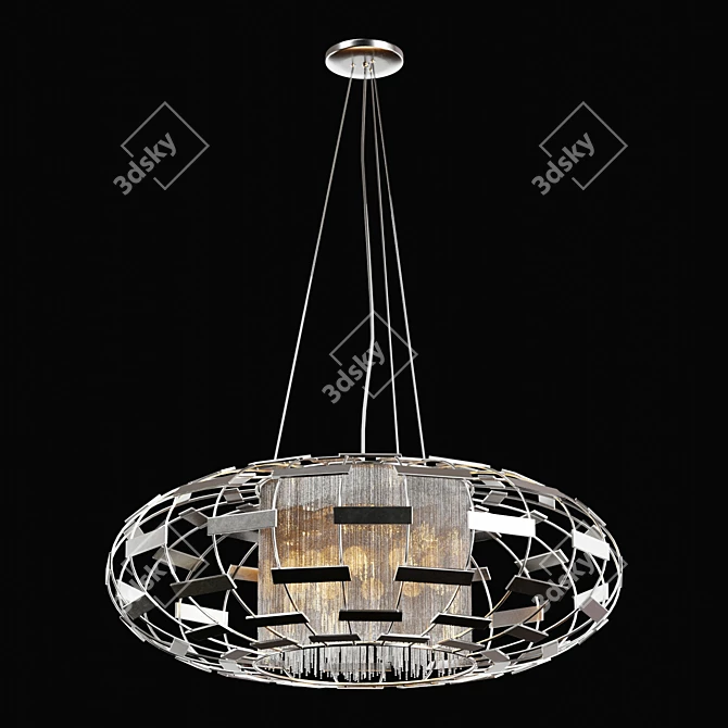 Elegant SILVESTRO SP5 Chandelier 3D model image 1