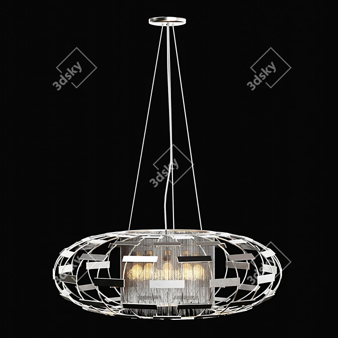Elegant SILVESTRO SP5 Chandelier 3D model image 2
