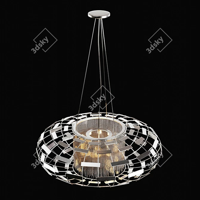 Elegant SILVESTRO SP5 Chandelier 3D model image 5