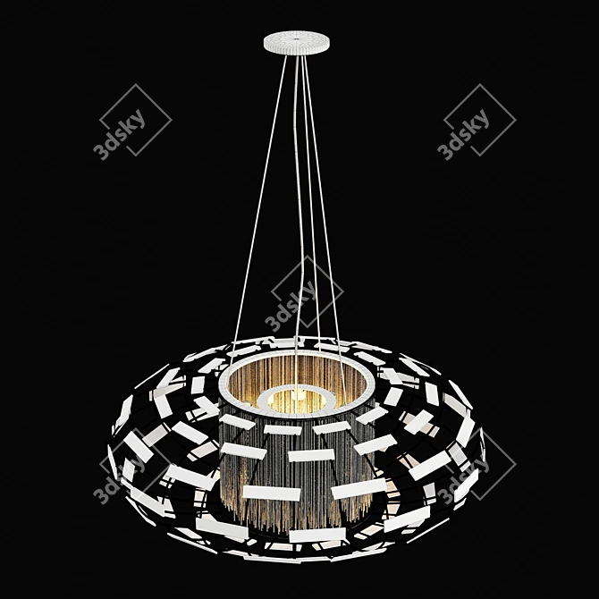Elegant SILVESTRO SP5 Chandelier 3D model image 6