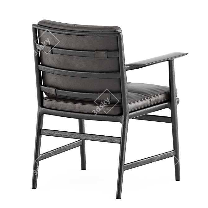 Sensual Ladder Back Armchair: Elegant Comfort 3D model image 4