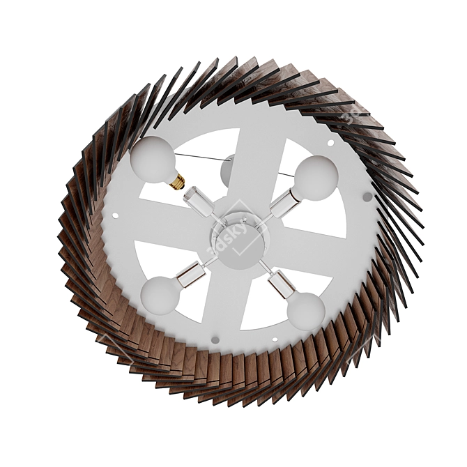 WOODLED Rotor Chandelier M 3D model image 3