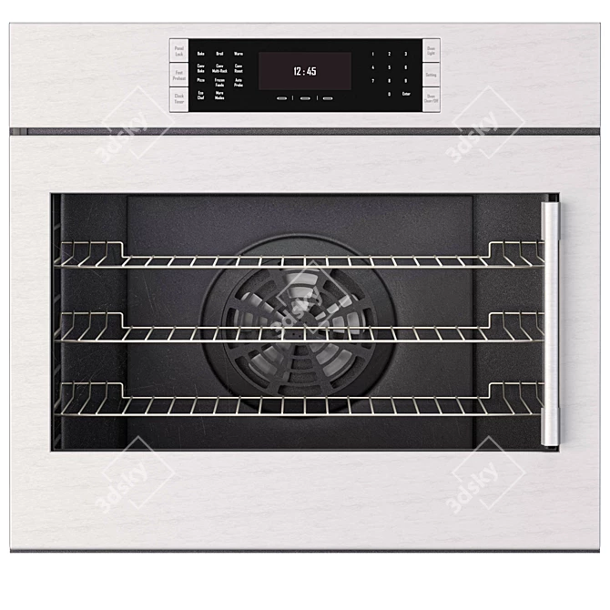 Bosch Single Wall Oven, Silver-Black 3D model image 2