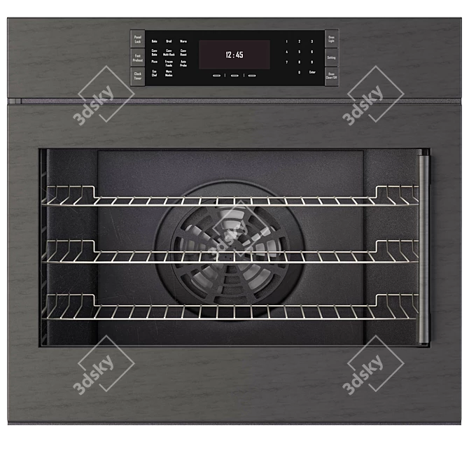 Bosch Single Wall Oven, Silver-Black 3D model image 3