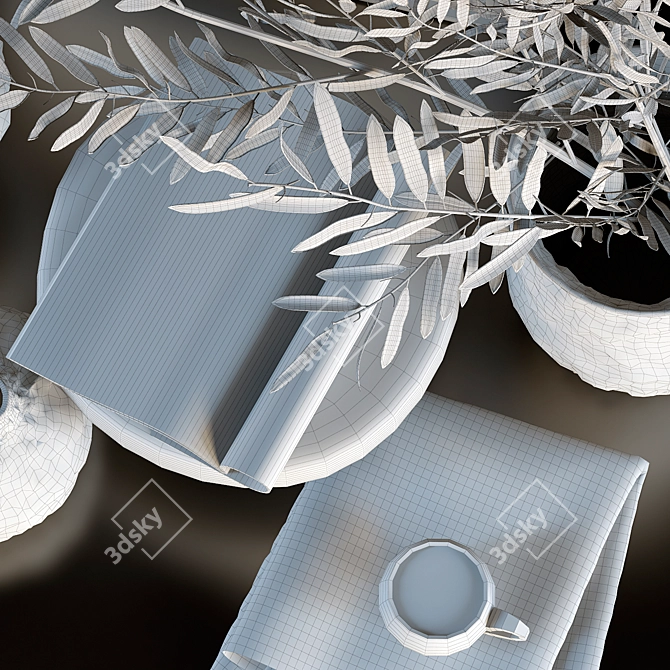 Branch Decor Set 3D model image 7