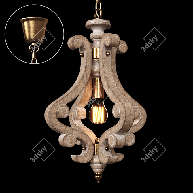  Provence Hanging Lamp, 3D Model 3D model image 1