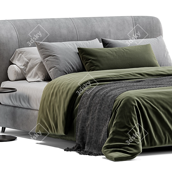 Twils Calvin Double Bed 3D 3D model image 3