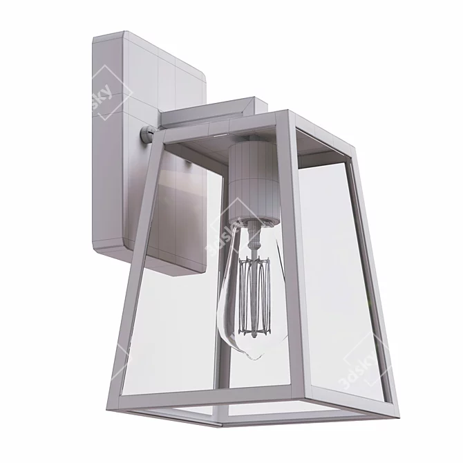 Mystic Black Modern Outdoor Lamp 3D model image 3