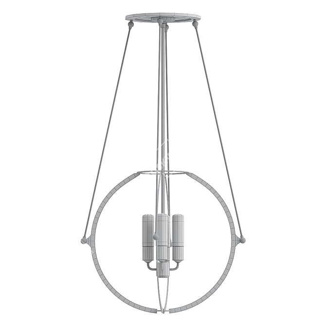 Cosmic Glow Pendant 3D model image 2