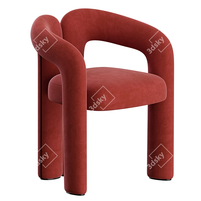  Contemporary Dudet Chair Pair 3D model image 2
