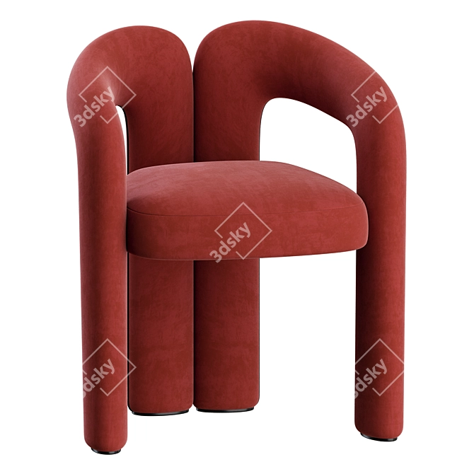  Contemporary Dudet Chair Pair 3D model image 5
