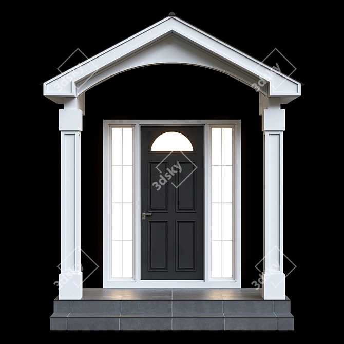 Neoclassical Entryway 3D Model 3D model image 3