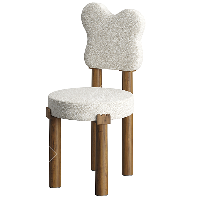 Agatha 07 Chair: Oak Elegance 3D model image 1