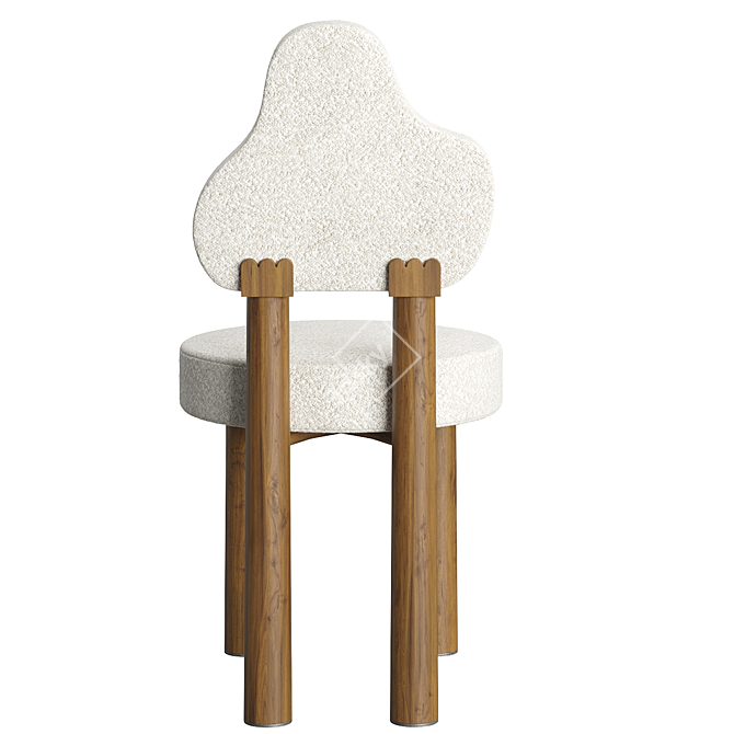 Agatha 09 Oak Dining Chair 3D model image 5
