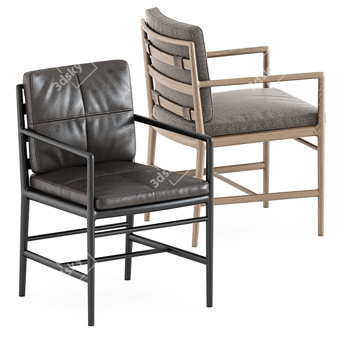 Plush Comfort Armchair: Timeandstyle 3D model image 1