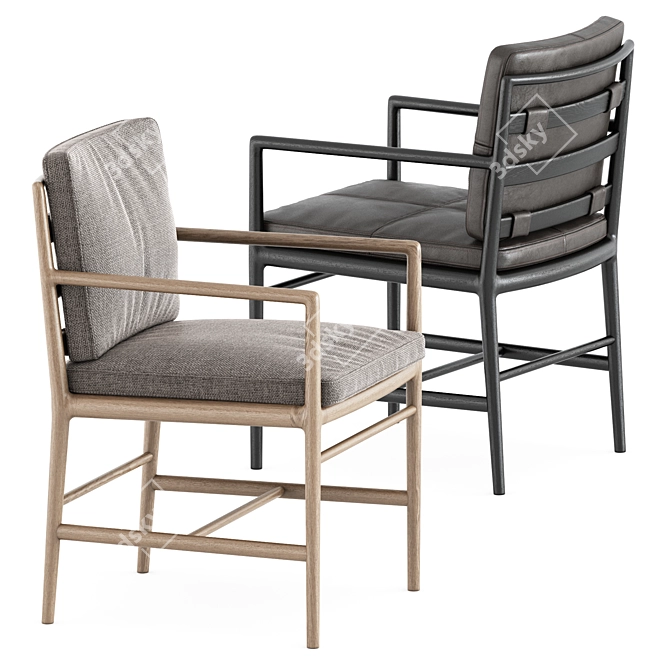 Plush Comfort Armchair: Timeandstyle 3D model image 2