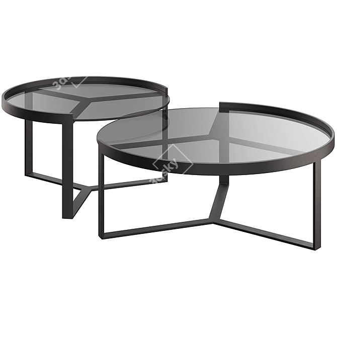 Modern Round Coffee Table Aula 3D model image 1