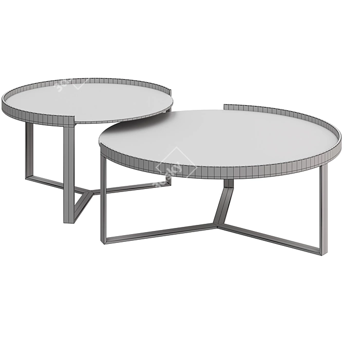 Modern Round Coffee Table Aula 3D model image 2