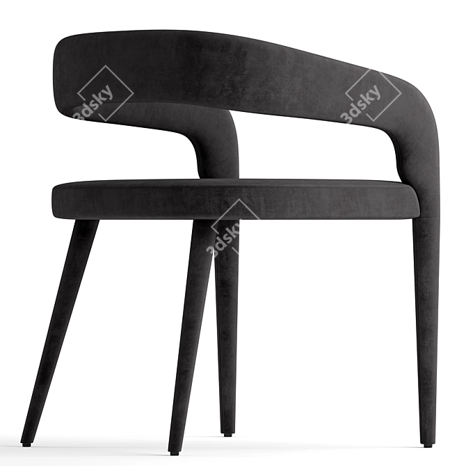 Elegant Lisette Dining Armchair 3D model image 13
