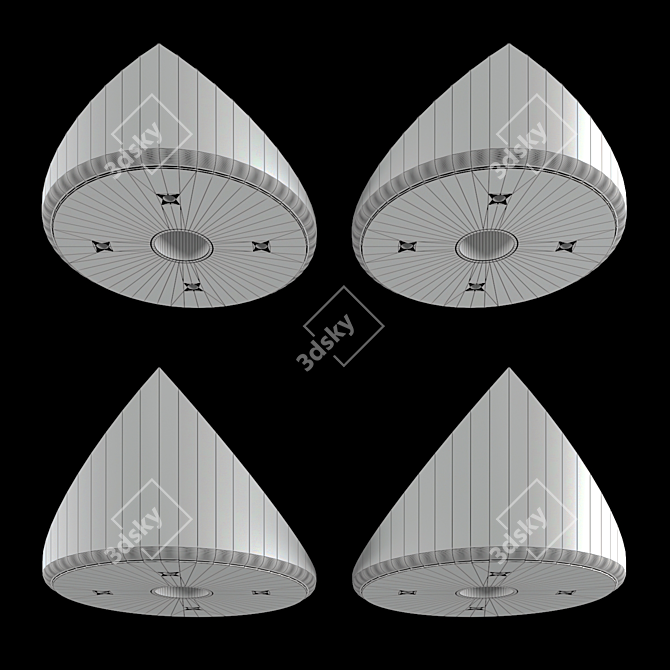 Angular Ceiling Light Mounting Bracket 3D model image 5